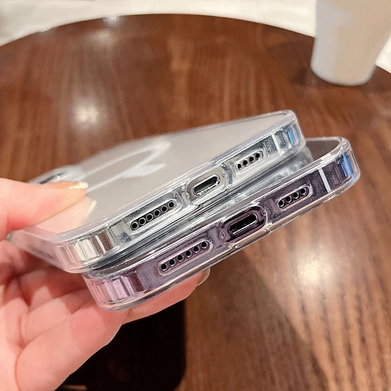 MagSafe Magic: Transparent Wireless Charging Case for iPhone - Ultimate Protection and Style!