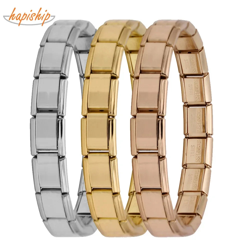 Elegance Redefined: Hapiship New Women's 9mm Italian Elastic Charm Bracelet