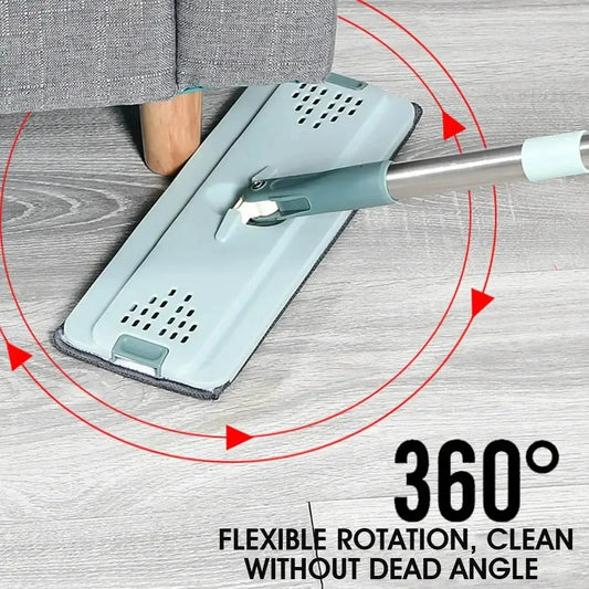 Effortless Cleaning: Flat Squeeze Mop & Bucket for Sparkling Floors!