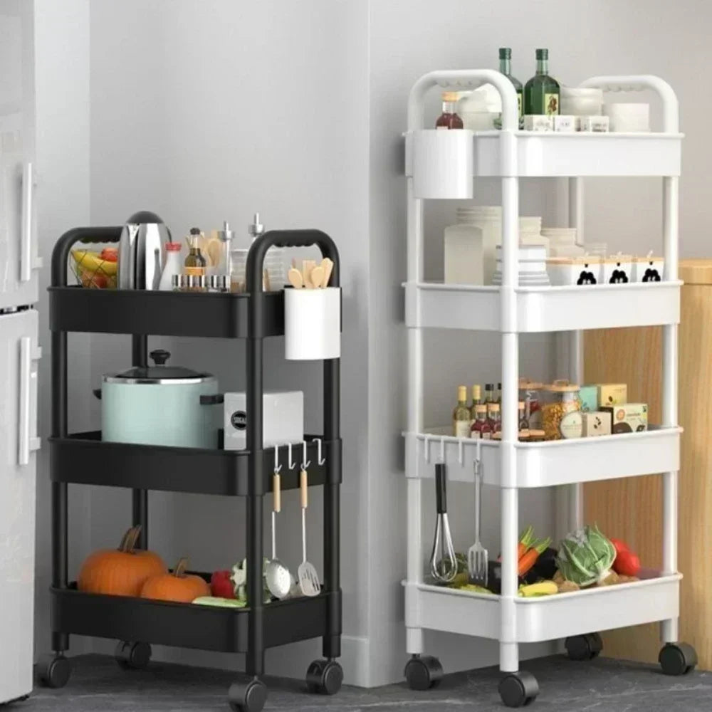 Transform Your Space: The Ultimate Multifunctional Kitchen Organizer and Mobile Storage Rack!