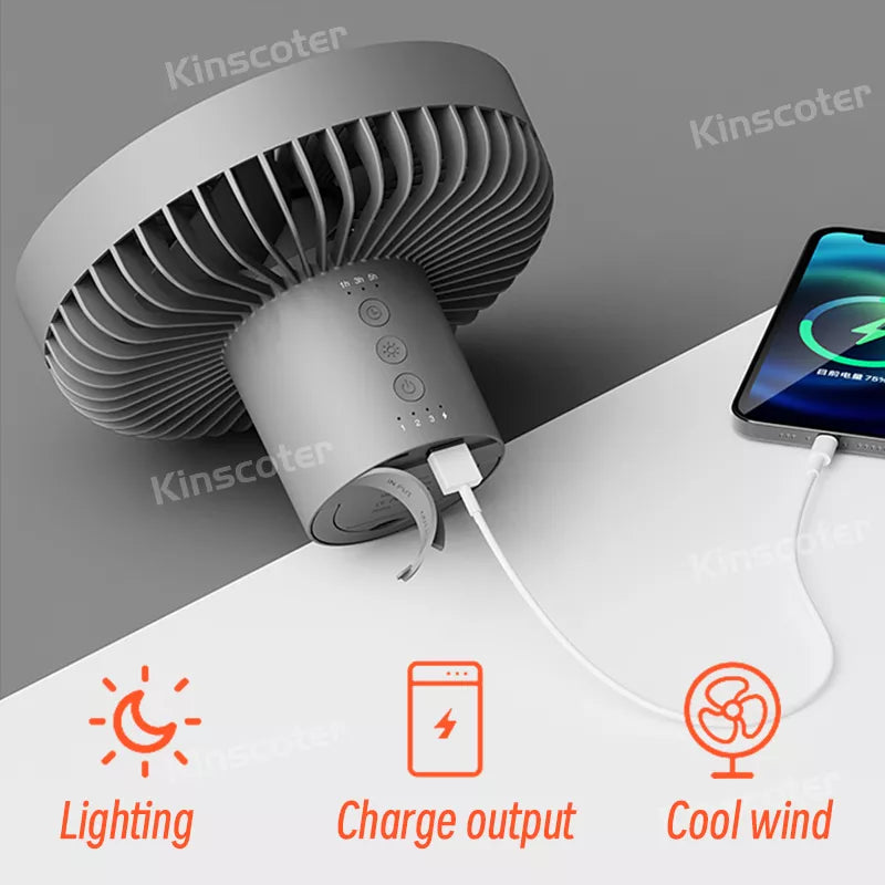 Stay Cool Anywhere: Introducing Our Rechargeable Portable Fan with 10000mAh Power Bank!